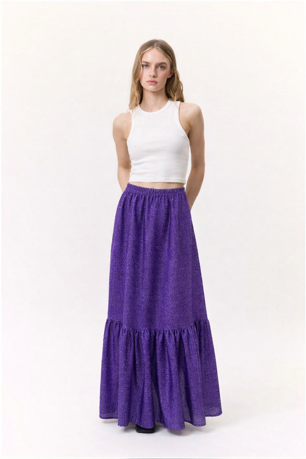 MAXI GONNA PURPLE SARTORIALE